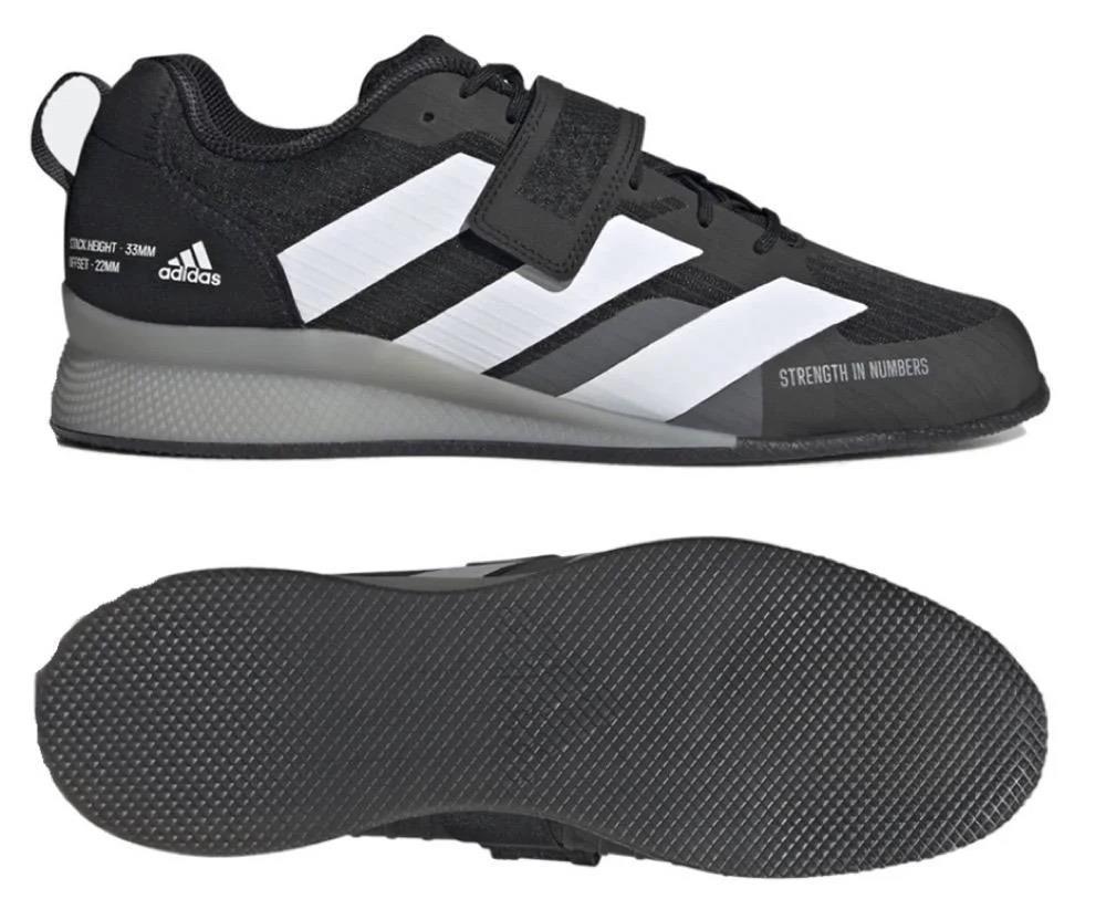 Adidas Adipower 3 Weightlifting Boots Black Grey 7.5UK FEUK