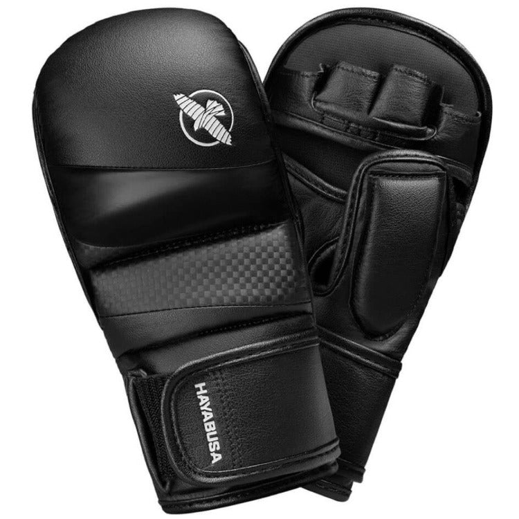 Hayabusa T3 Hybrid MMA Sparring Gloves Black Black Fight Equipment UK FEUK