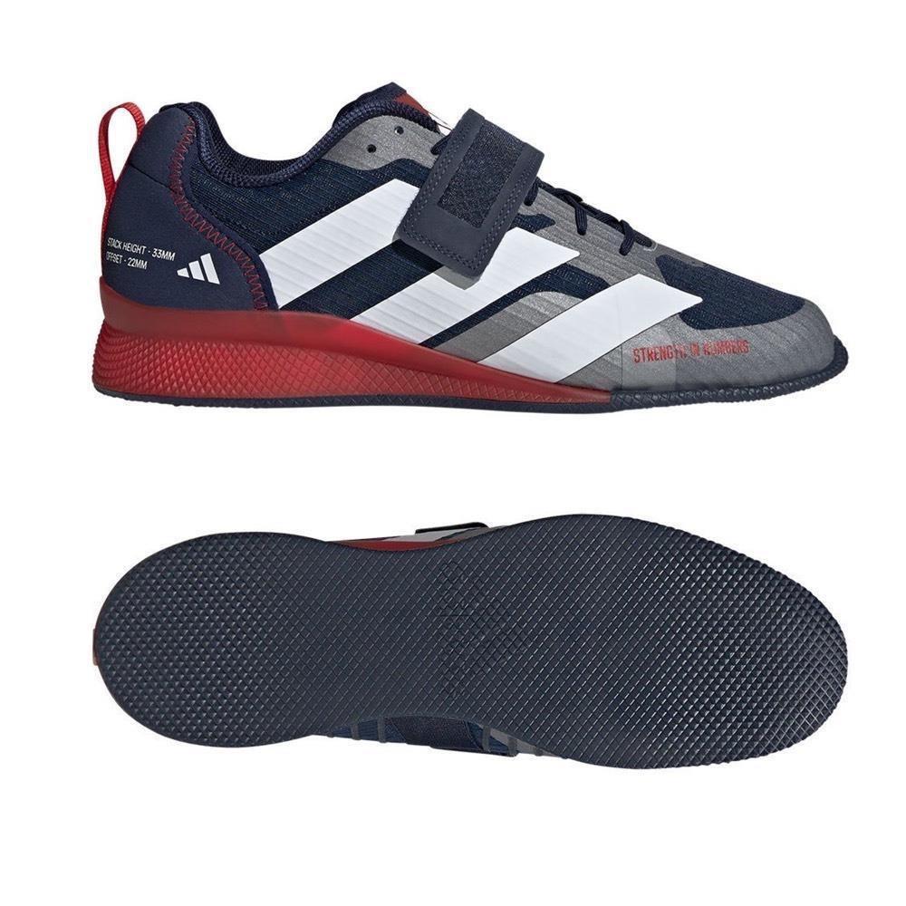 Adidas Adipower 3 Weightlifting Boots - Blue/Red - 9.5UK-Adidas