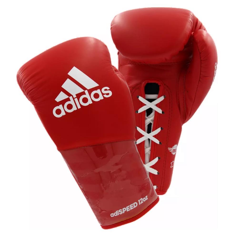 Adidas Adispeed Lace Boxing Gloves - Red 14oz-Adidas