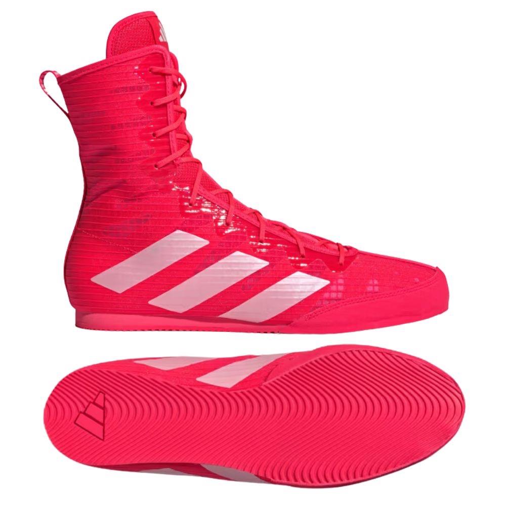 Adidas Box Hog 4 Boxing Boots - Lucid Red-Adidas