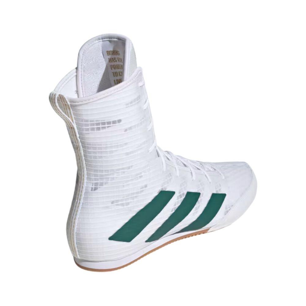 Adidas Box Hog 4 Boxing Boots - White/Green-Adidas