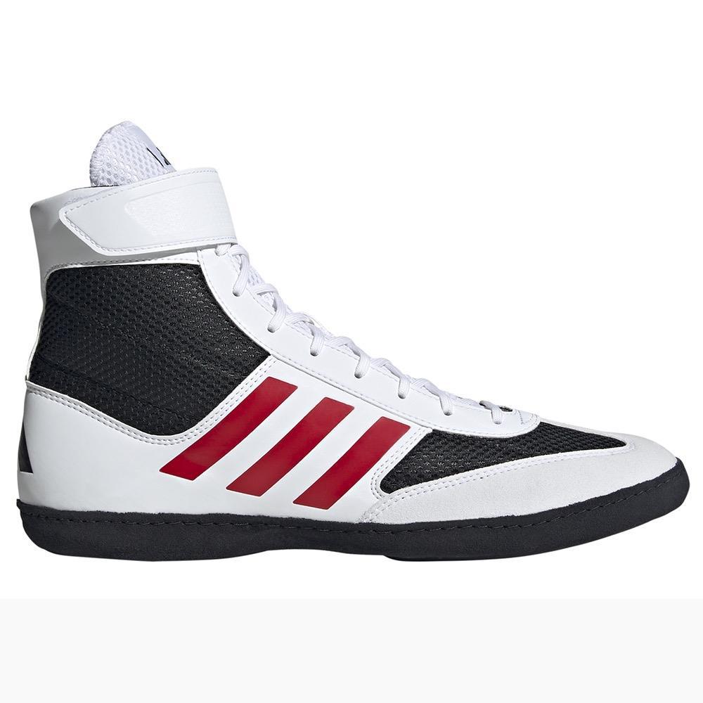 Adidas Combat Speed 5 Wrestling Boots - White/Black-FEUK