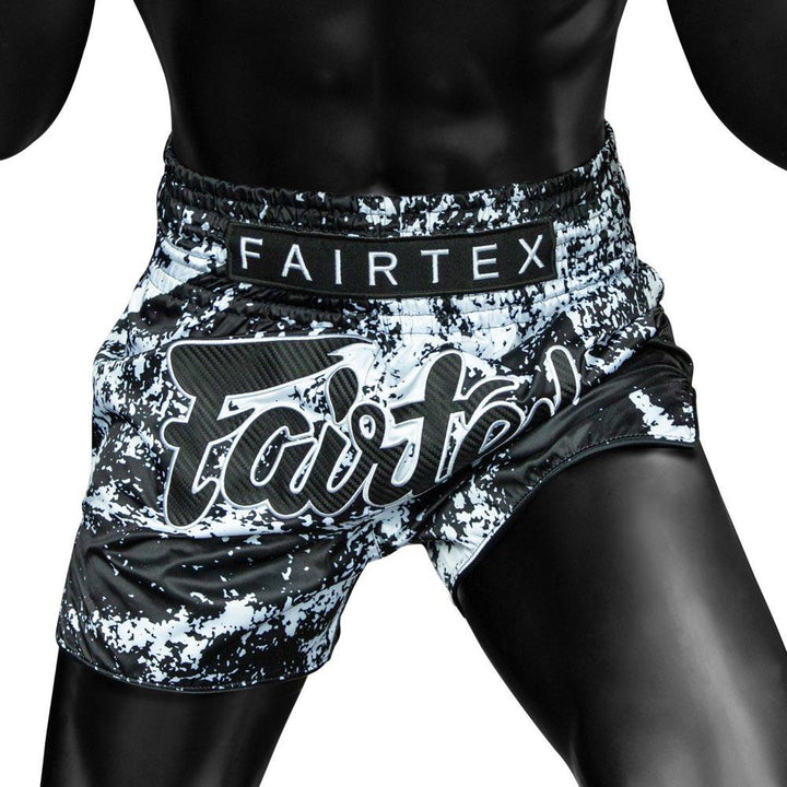 Fairtex Grunge Muay Thai Shorts - Black-Fairtex