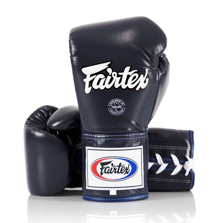 Fairtex Lace Up Competition Gloves - Blue-Fairtex