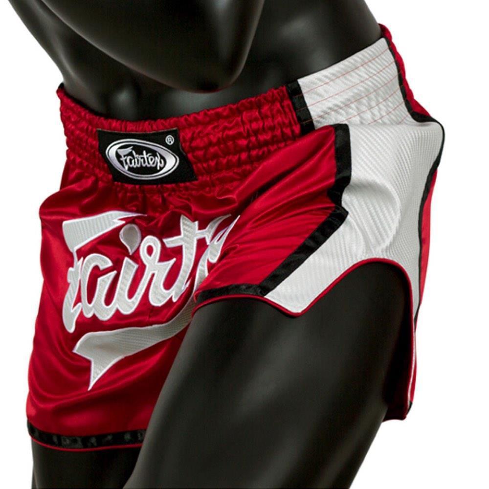 Fairtex Slim Cut Muay Thai Shorts - Red/White