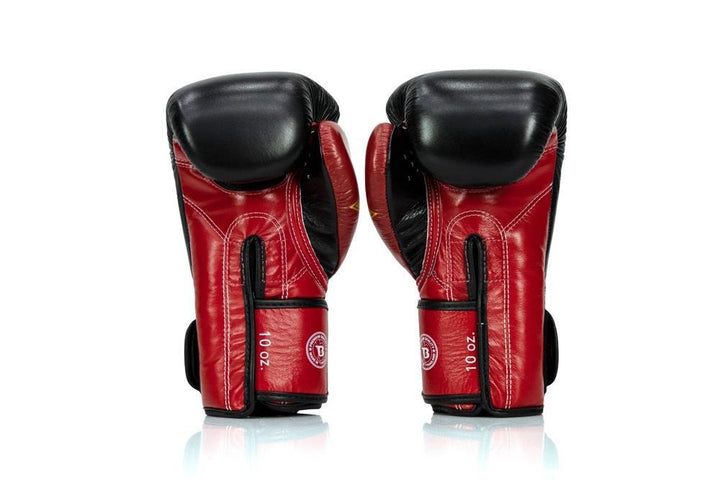 Fairtex x Booster Muay Thai Boxing Gloves - Black/Red-FEUK