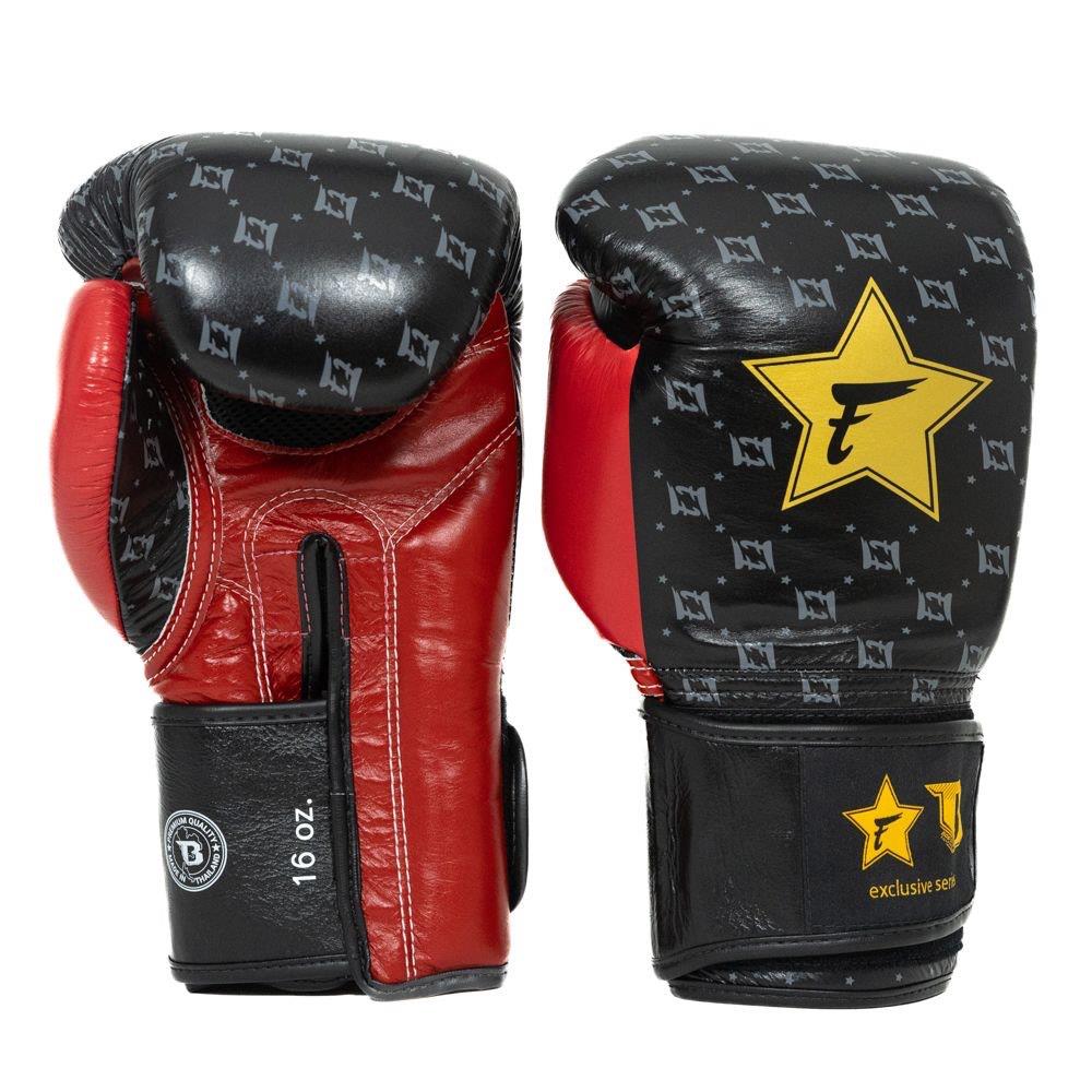 Fairtex X Booster Star Boxing Gloves - Black/Red-Fairtex