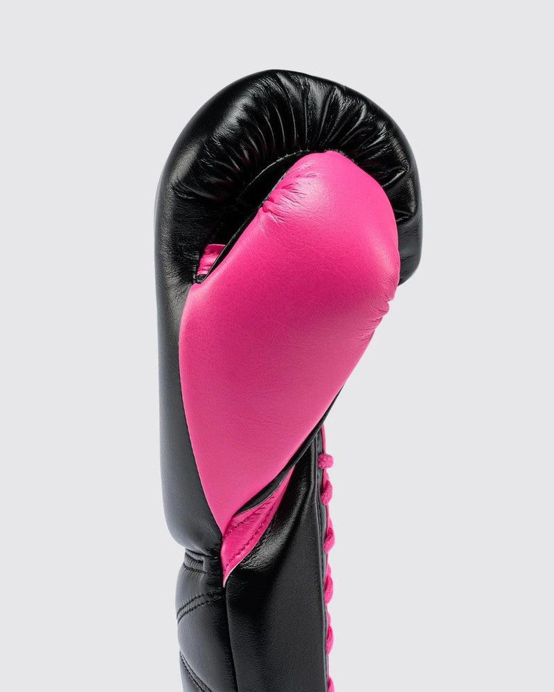 Fly Superlace X Boxing Gloves - Black/Pink-Fly