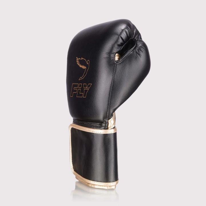 Fly Superloop X Boxing Gloves - Black/Gold-FEUK