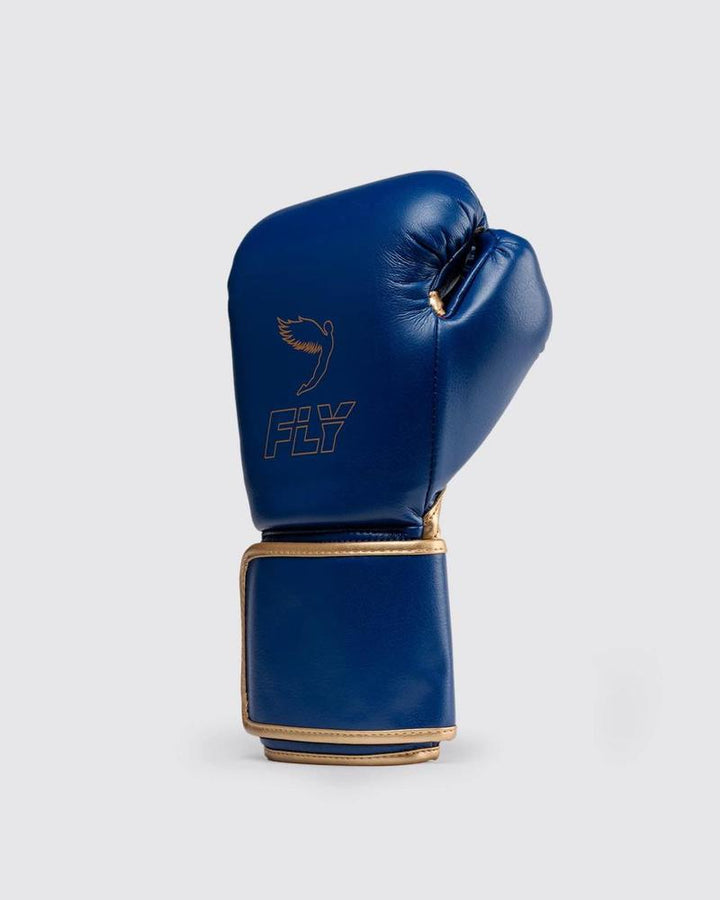 Fly Superloop X Boxing Gloves - Navy Blue/Gold-Fly