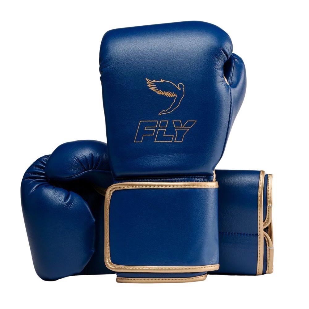 Fly Superloop X Boxing Gloves - Navy Blue/Gold-Fly