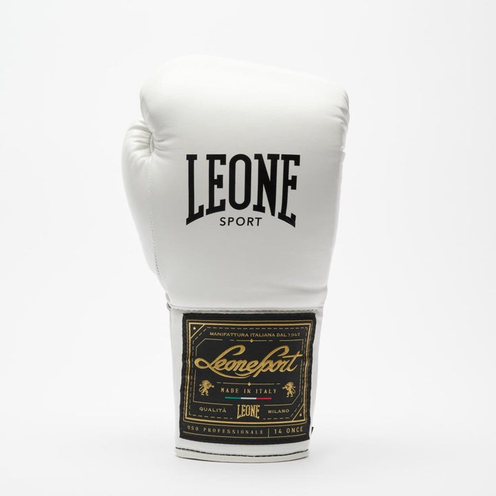 Leone Orlando Classico Lace Boxing Gloves - White-Leone 1947