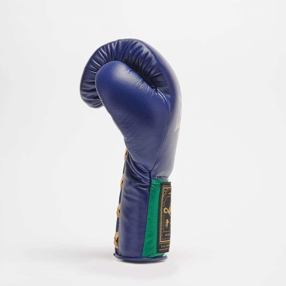 Leone Orlando Classico Tricolore Lace Boxing Gloves - Blue-Leone 1947