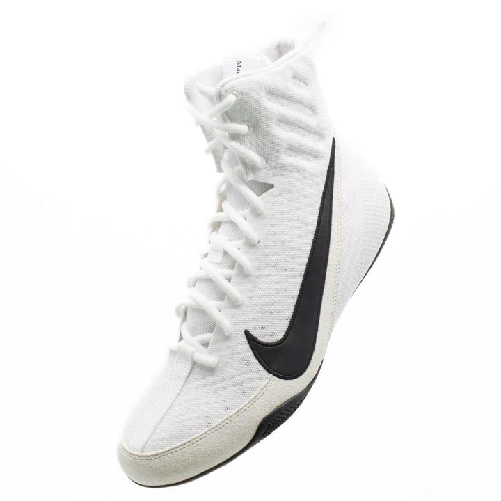 Nike Machomai 3 Boxing Boots - White/Black - Free Socks-Nike