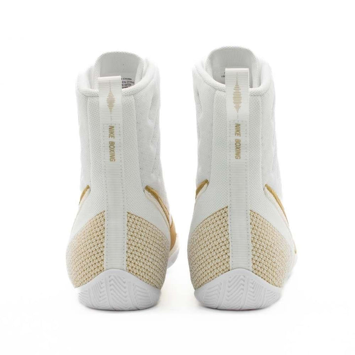 Nike Machomai 3 Boxing Boots - White/Gold - Free Socks-Nike