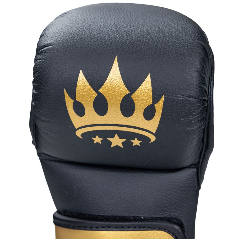 Playerz Power MMA Sparring Gloves - Black/Gold-Playerz Boxing