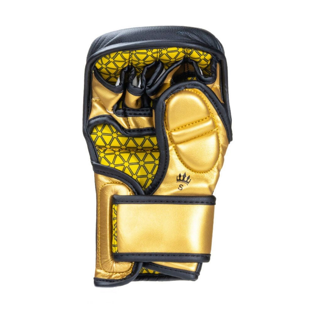 Playerz Power MMA Sparring Gloves - Black/Gold-Playerz Boxing