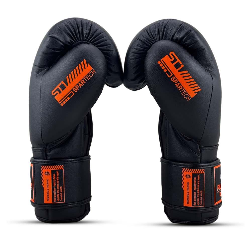 Playerz SparTech Boxing Gloves - Neon Orange-Playerz Boxing