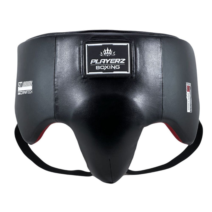 Playerz SparTech Groin Guard - Black/White-Playerz Boxing