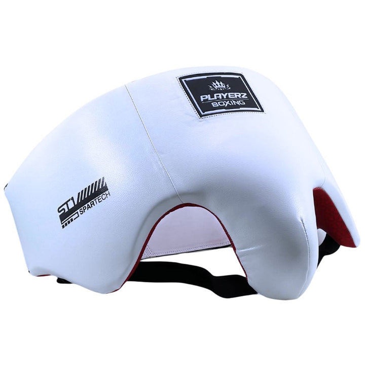 Playerz SparTech Groin Guard - White/Black-Playerz Boxing