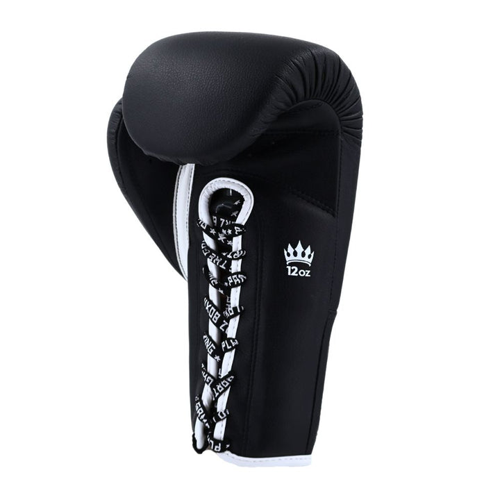 Playerz SparTech Lace Boxing Gloves - Black/White-Playerz Boxing