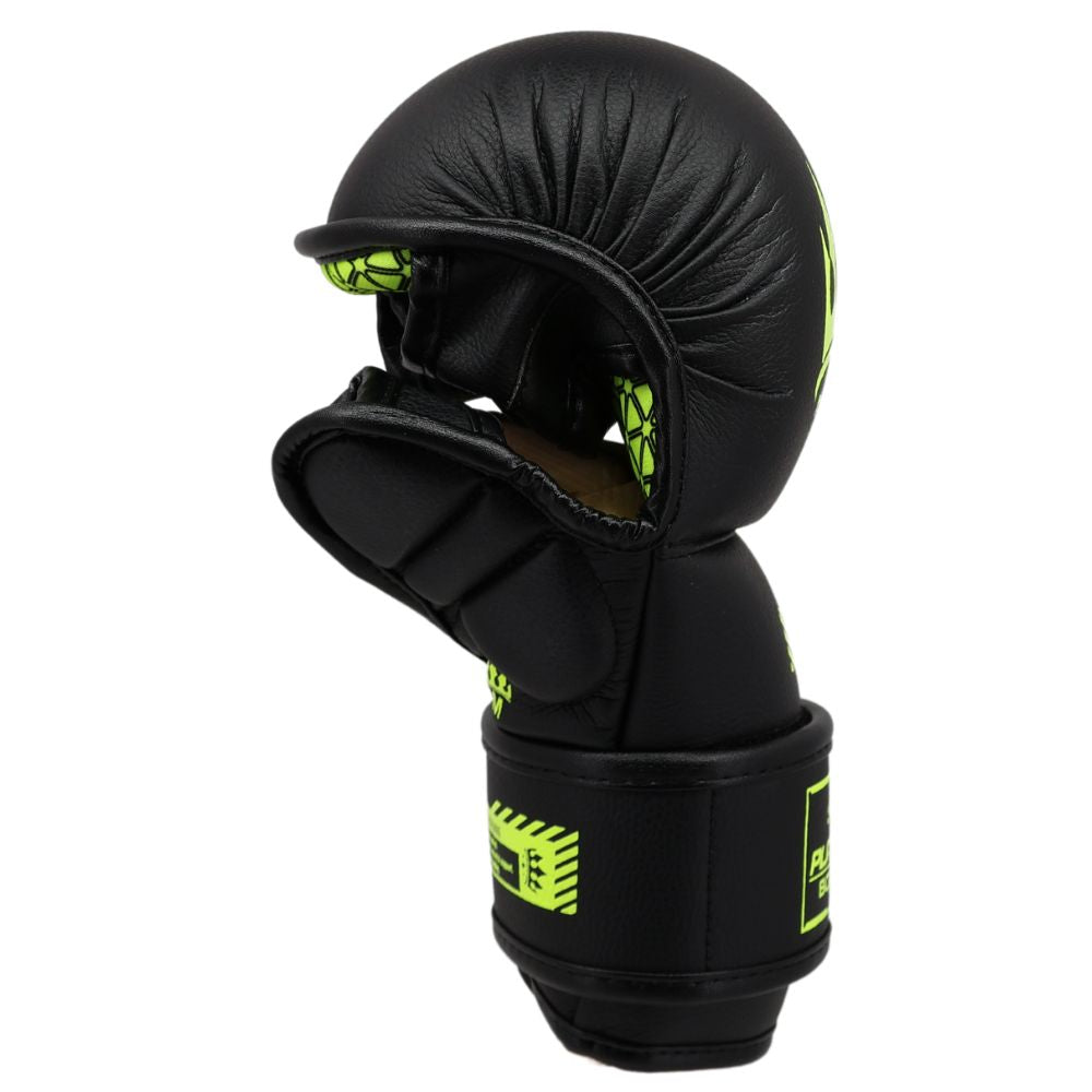 Playerz SparTech MMA Sparring Gloves - Black/Neon-Playerz Boxing