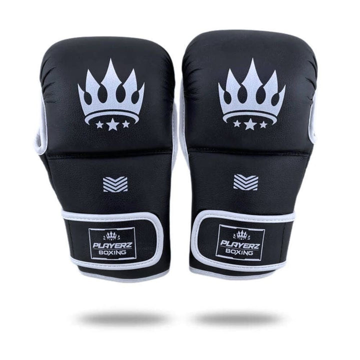 Playerz SparTech MMA Sparring Gloves - Black/White-Playerz Boxing