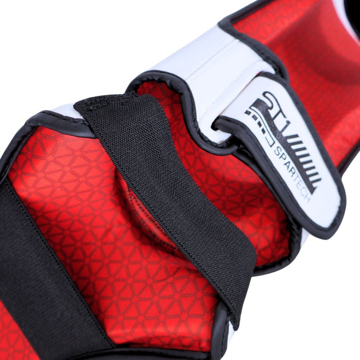 Playerz SparTech Shin Guards - White/Black-Playerz Boxing