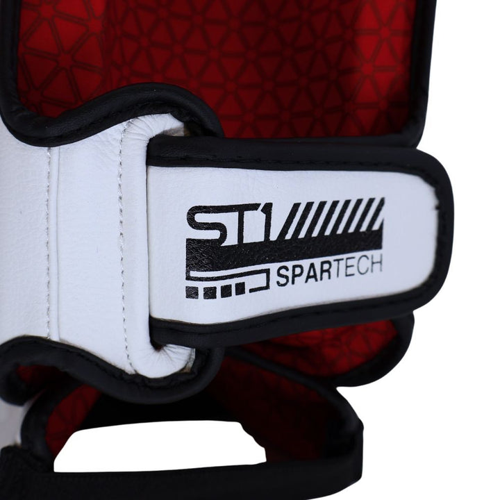 Playerz SparTech Shin Guards - White/Black-Playerz Boxing