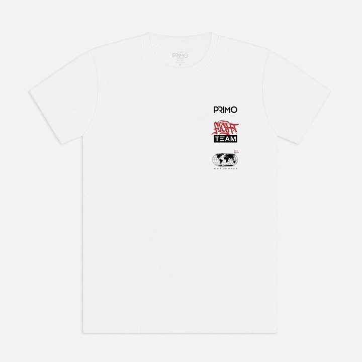 Primo Fight Team Cotton T-Shirt - White-Primo