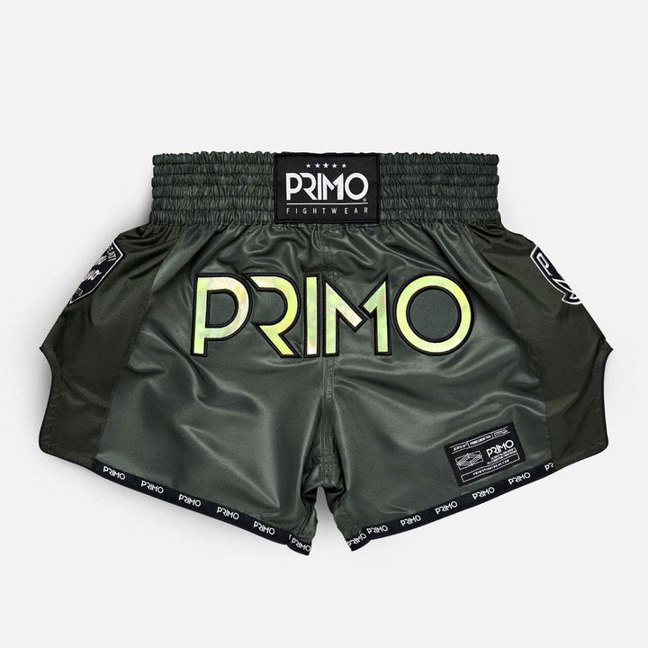 Primo Muay Thai Shorts - Hologram Series - Valor Green-Primo