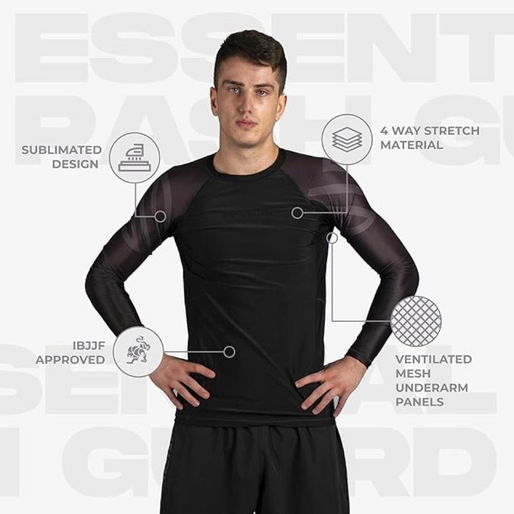 Sanabul Essential Long Sleeve BJJ Rash Guard-Sanabul