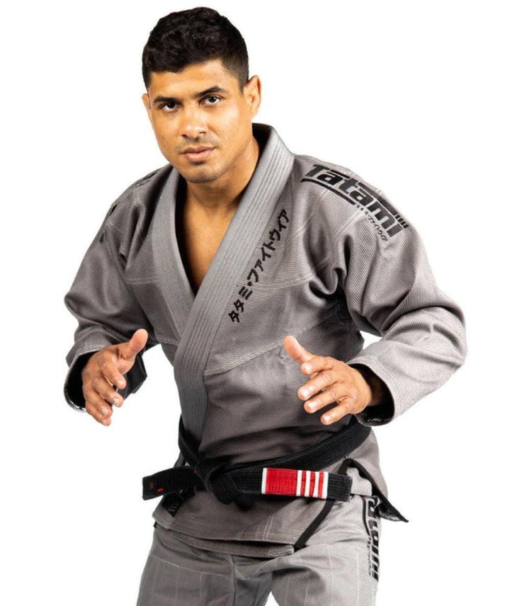 Tatami Black Label Estilo BJJ Gi - Grey/Black-est-label-blkgry-A5-FEUK