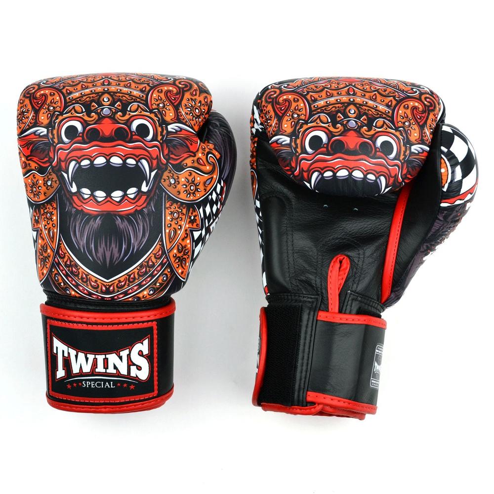 Twins Barong Boxing Gloves - Black/Red-Twins