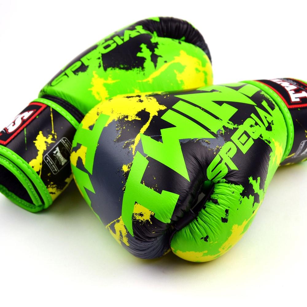 Twins Candy Boxing Gloves - Black/Green-Twins