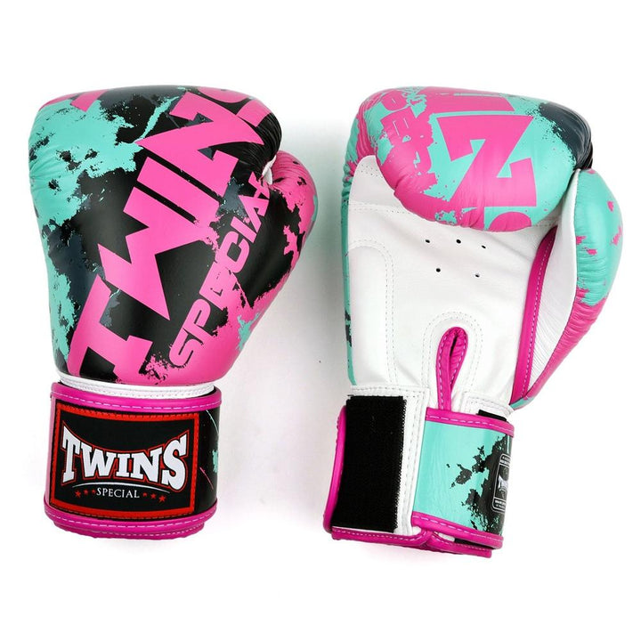 Twins Candy Boxing Gloves - White/Pink-Twins