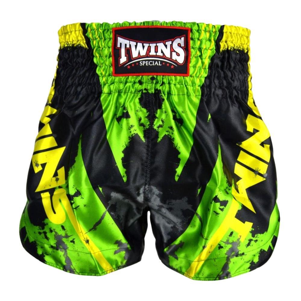 Twins Candy Muay Thai Shorts - Black/Green-Twins