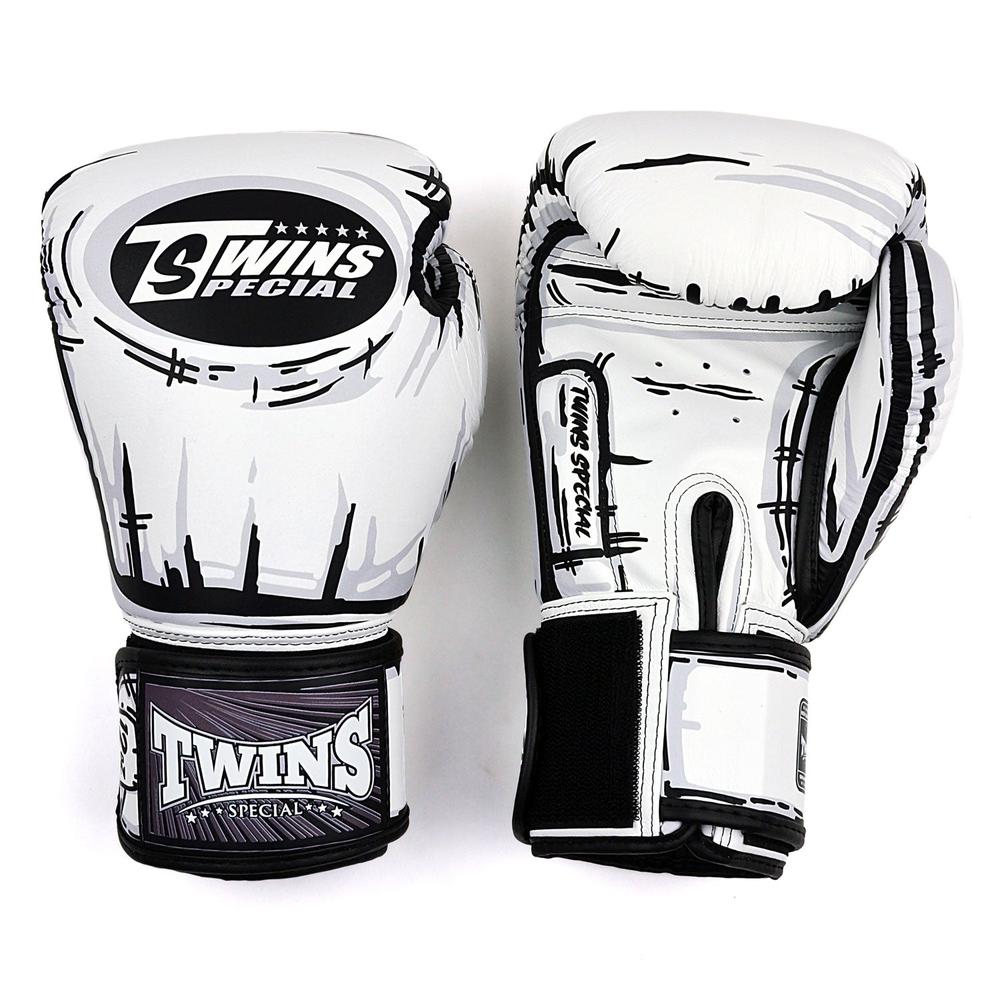 Twins Comic Boxing Gloves - White-Twins