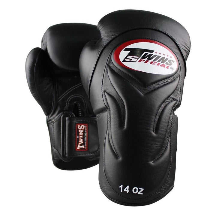 Twins Deluxe Sparring Gloves - Black/Black-Twins