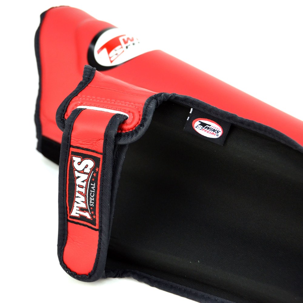 Twins Double Padded Shin Guards - Red-Twins