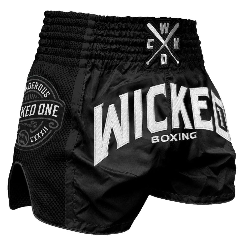 Wicked One Block Muay Thai Shorts - Black-Wicked1