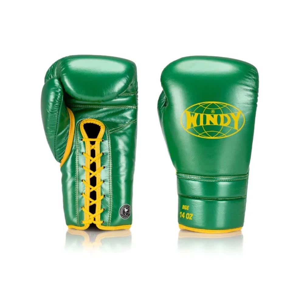 Windy Elite Leather Lace Boxing Gloves-Windy Fightgear